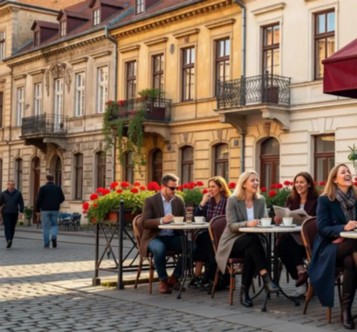 Budapesti kávézó kultúra: meleg belső tér és vendégek